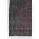 Gray Color Overdyed Handmade Vintage Turkish Rug