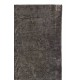 Vintage Rug Re-Dyed in Gray, Hand-Made Carpet for Modern Home & Office