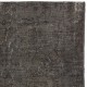 Vintage Rug Re-Dyed in Gray, Hand-Made Carpet for Modern Home & Office