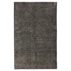 Vintage Rug Re-Dyed in Gray, Hand-Made Carpet for Modern Home & Office