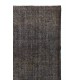 Handmade Vintage Turkish Rug Over-Dyed in Gray Color for Modern Interiors