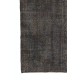 Handmade Vintage Turkish Rug Over-Dyed in Gray Color for Modern Interiors