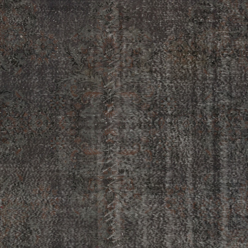 Vintage Handmade Upcycled Turkish Wool Area Rug in Gray & Taupe