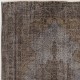 Vintage Anatolian Rug Overdyed in Gray Color
