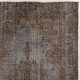 Vintage Anatolian Rug Overdyed in Gray Color