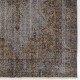 Vintage Anatolian Rug Overdyed in Gray Color