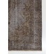 Vintage Anatolian Rug Overdyed in Gray Color