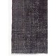 Vintage Handmade Turkish Area Rug Over-dyed in Charcoal Gray for Modern Interiors Vintage Handmade Turkish Area Rug Over-dyed in Charcoal Gray for Modern Interiors