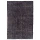 Vintage Handmade Turkish Area Rug Over-dyed in Charcoal Gray for Modern Interiors Vintage Handmade Turkish Area Rug Over-dyed in Charcoal Gray for Modern Interiors