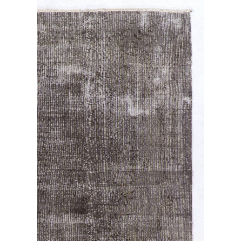 Vintage Minimalist Distressed Handmade Vintage Rug Over-Dyed in Taupe