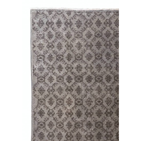 Gray Color OVERDYED Handmade Vintage Turkish Rug Gray Color OVERDYED Handmade Vintage Turkish Rug