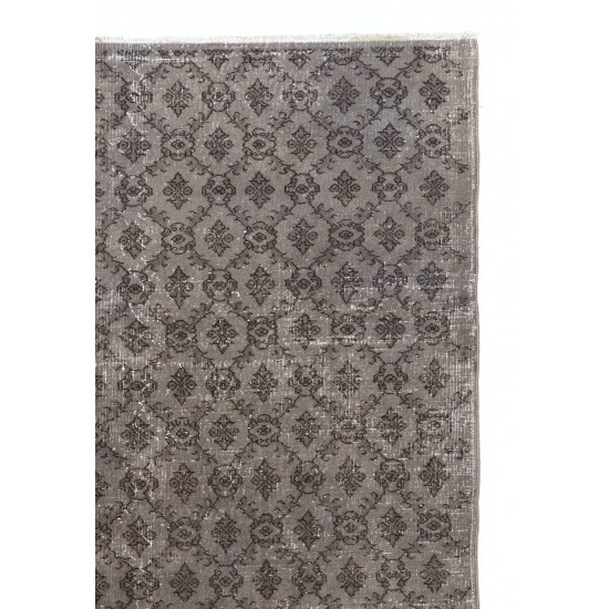 Gray Color OVERDYED Handmade Vintage Turkish Rug Gray Color OVERDYED Handmade Vintage Turkish Rug