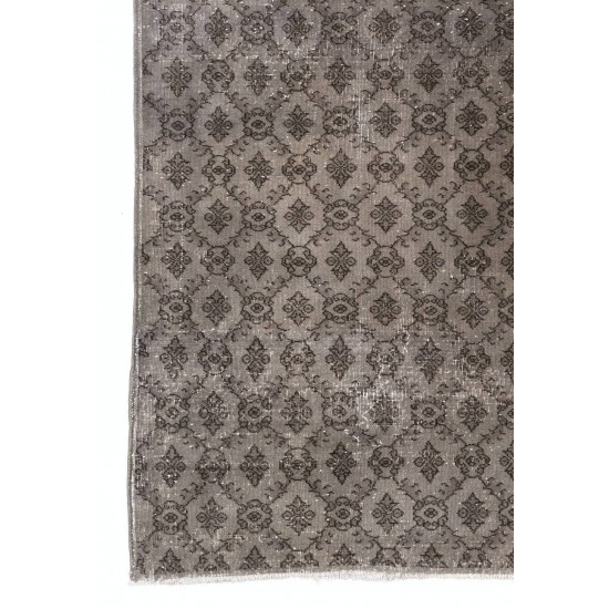 Gray Color OVERDYED Handmade Vintage Turkish Rug Gray Color OVERDYED Handmade Vintage Turkish Rug