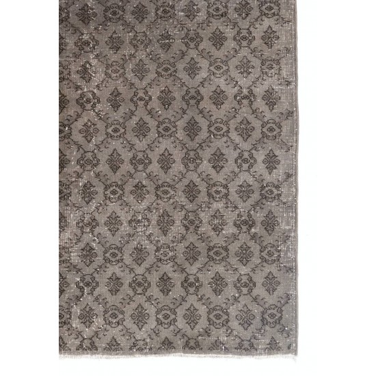 Gray Color OVERDYED Handmade Vintage Turkish Rug Gray Color OVERDYED Handmade Vintage Turkish Rug