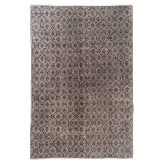 Gray Color OVERDYED Handmade Vintage Turkish Rug Gray Color OVERDYED Handmade Vintage Turkish Rug