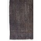 Gray Color OVERDYED Distressed Vintage Turkish Rug