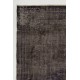 Distressed Vintage Handmade Central Anatolian Rug Over-Dyed in Charcoal Gray