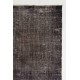 Distressed Vintage Handmade Central Anatolian Rug Over-Dyed in Charcoal Gray Distressed Vintage Handmade Central Anatolian Rug Over-Dyed in Charcoal Gray