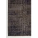 Distressed Vintage Handmade Central Anatolian Rug Over-Dyed in Charcoal Gray Distressed Vintage Handmade Central Anatolian Rug Over-Dyed in Charcoal Gray
