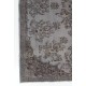 Gray Color OVERDYED Handmade Vintage Turkish Rug for Modern Interiors