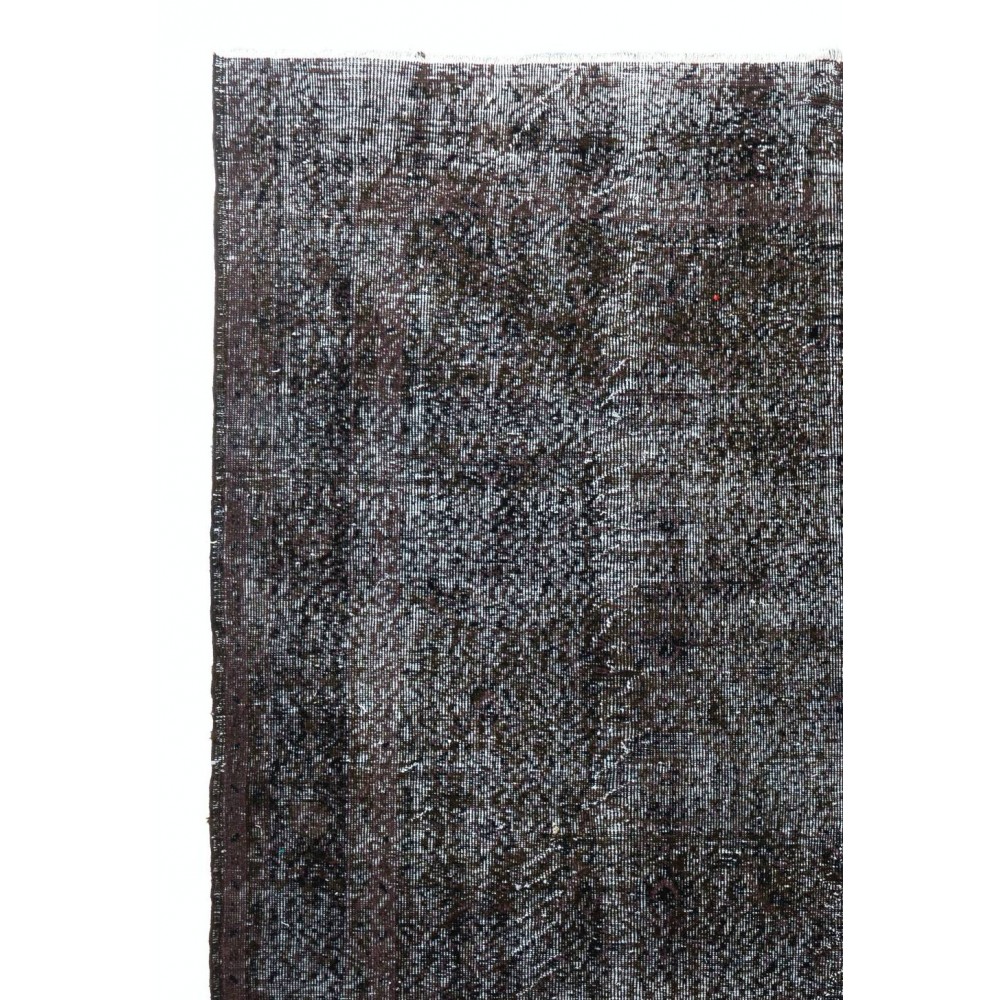Upcycled Handmade Turkish Area Rug in Black Color