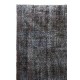 Upcycled Handmade Turkish Area Rug in Black Color