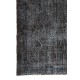 Upcycled Handmade Turkish Area Rug in Black Color