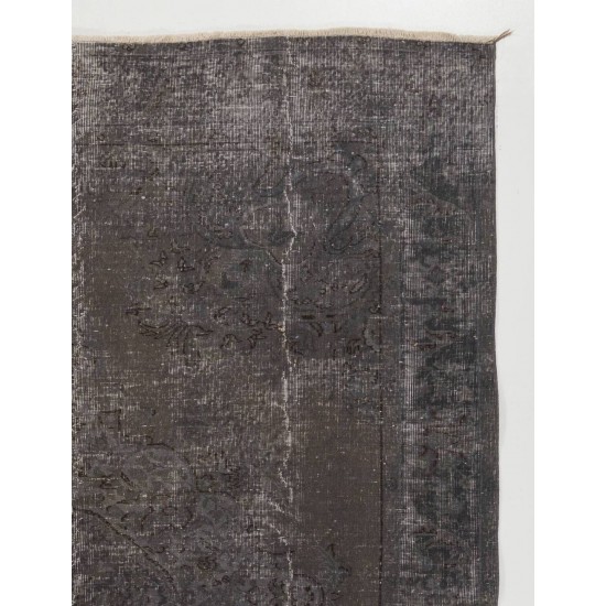 Gray Color OVERDYED Handmade Vintage Turkish Rug Gray Color OVERDYED Handmade Vintage Turkish Rug