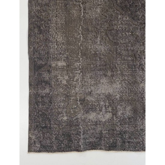 Gray Color OVERDYED Handmade Vintage Turkish Rug Gray Color OVERDYED Handmade Vintage Turkish Rug