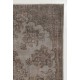 Gray Color OVERDYED Handmade Vintage Turkish Rug