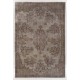 Gray Color OVERDYED Handmade Vintage Turkish Rug