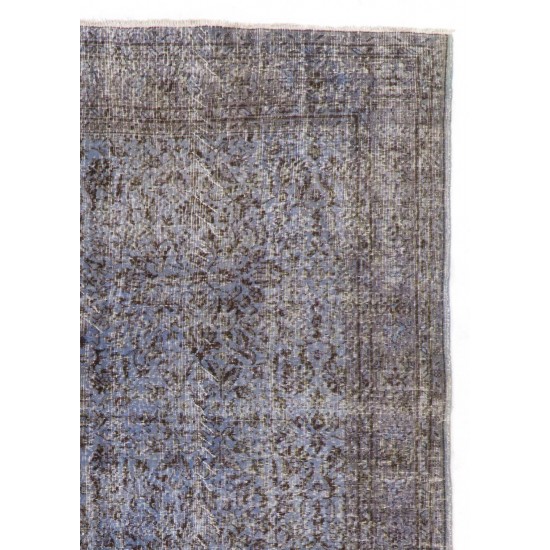 Light Blue Color OVERDYED Distressed Vintage Turkish Rug Light Blue Color OVERDYED Distressed Vintage Turkish Rug