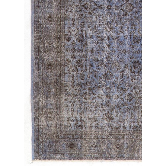 Light Blue Color OVERDYED Distressed Vintage Turkish Rug Light Blue Color OVERDYED Distressed Vintage Turkish Rug