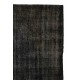 Abstract, Distressed Vintage Rug Overdyed in Charcoal Gray Color Abstract, Distressed Vintage Rug Overdyed in Charcoal Gray Color