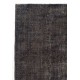 Handmade Turkish Vintage Area Rug Over-Dyed in Gray for Modern Interiors