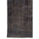 Handmade Turkish Vintage Area Rug Over-Dyed in Gray for Modern Interiors