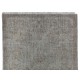 Gray Color Overdyed Handmade Vintage Turkish Rug