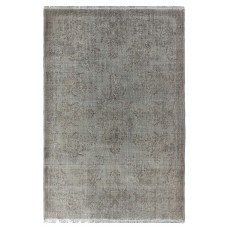 Vintage Oriental Rug ReDyed in Gray Color for Contemporary Interiors
