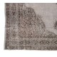 Vintage Handmade Turkish Rug Over-Dyed in Gray, Great for Modern Interiors