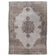 Vintage Handmade Turkish Rug Over-Dyed in Gray, Great for Modern Interiors