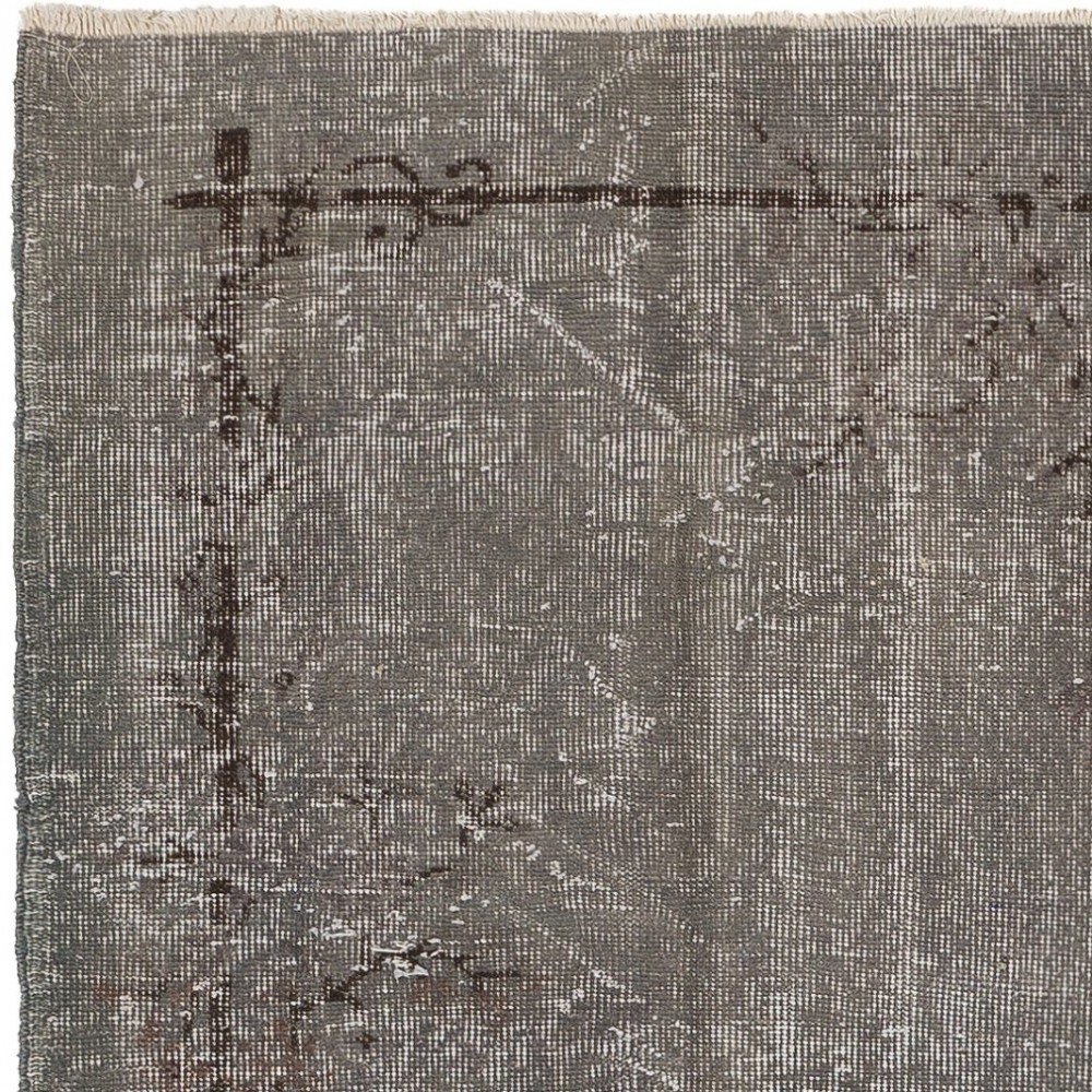 Contemporary Handmade Turkish Area Rug in Gray Color