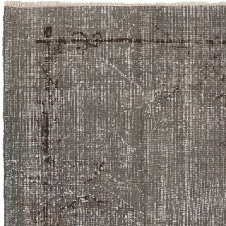 Contemporary Handmade Turkish Area Rug in Gray Color