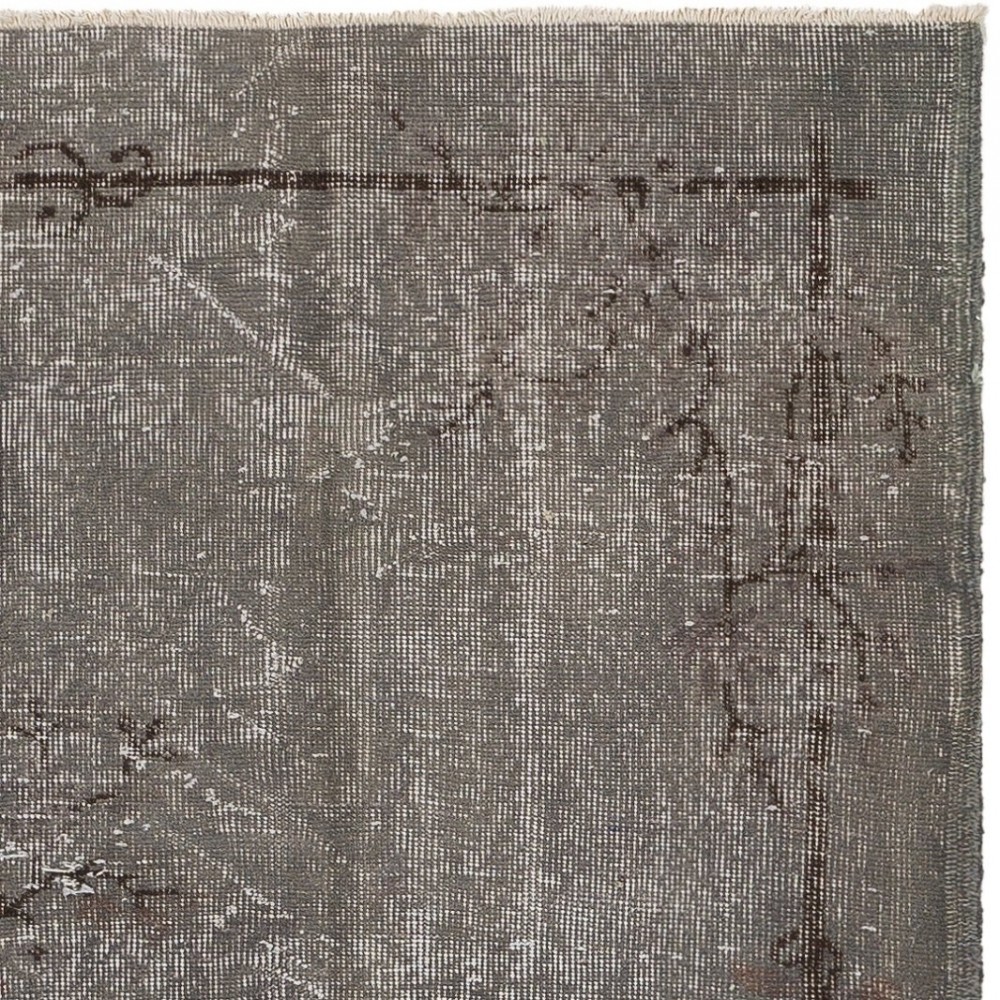 Contemporary Handmade Turkish Area Rug in Gray Color