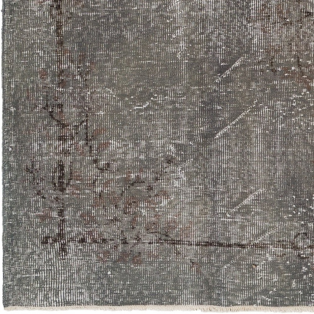 Contemporary Handmade Turkish Area Rug in Gray Color