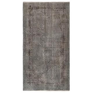 Contemporary Handmade Turkish Area Rug in Gray Color