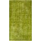 Handmade Turkish Rug Over-dyed in Light Green Color for Modern Home & Office