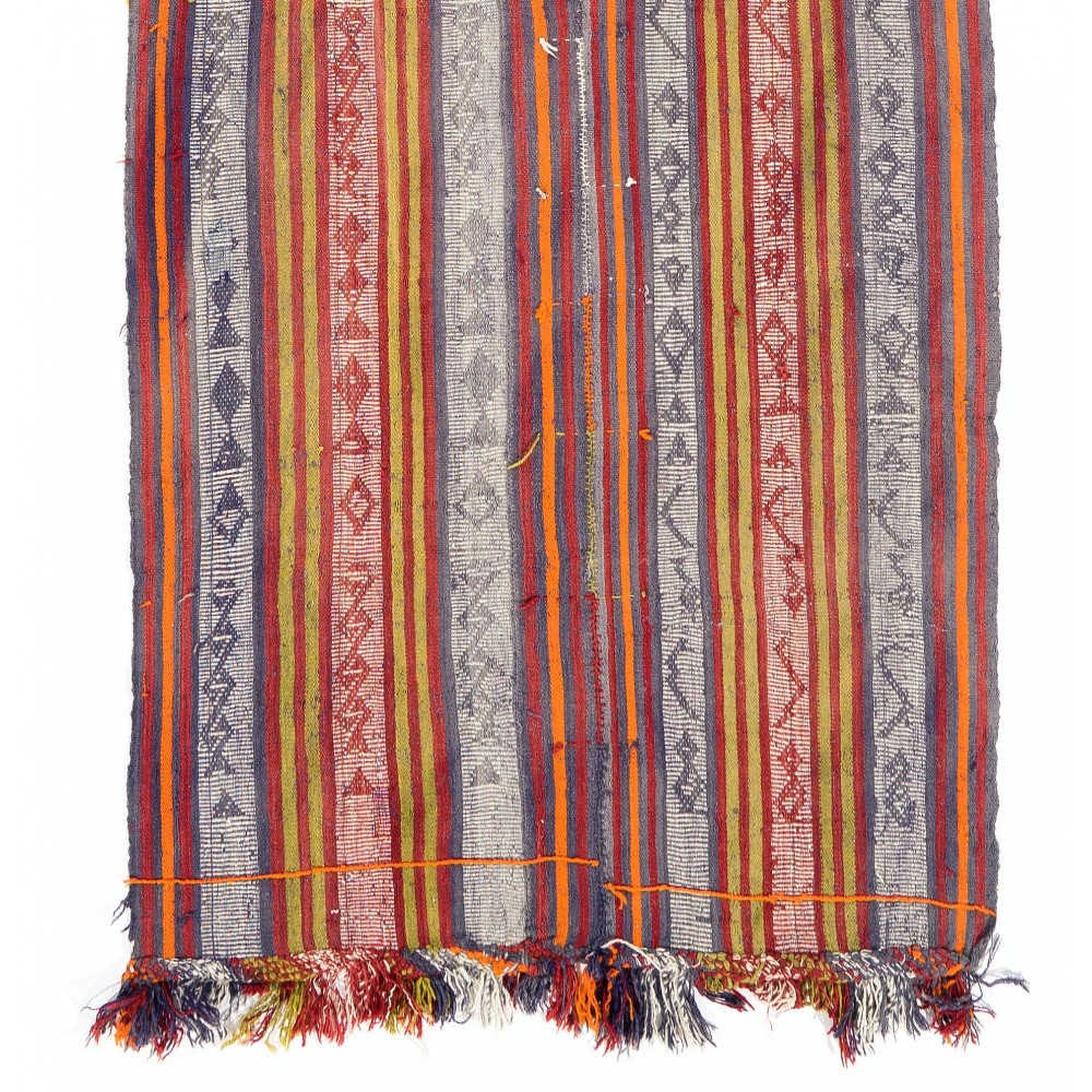 Banded Nomadic Kilim Runner, Flat-Weave Rug