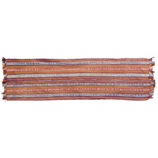 Banded Nomadic Kilim Runner, Flat-Weave Rug Banded Nomadic Kilim Runner, Flat-Weave Rug