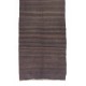 Striped Vintage Kilim Runner, made of Natural Brown Wool
