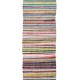 'Adjustable' Vintage Handwoven Cotton Rag Runner, Flat-Weave Kilim